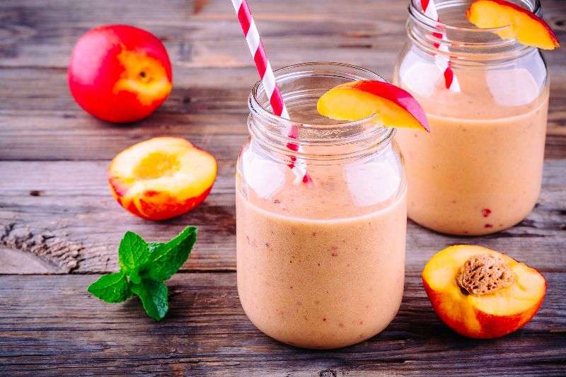 Batidos Herbalife sin lactosa de Melocoton con almendras