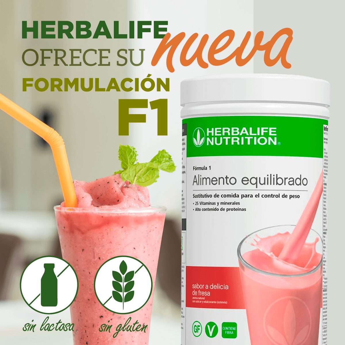 Ideal para personas intolerantes a la lactosa y al gluten