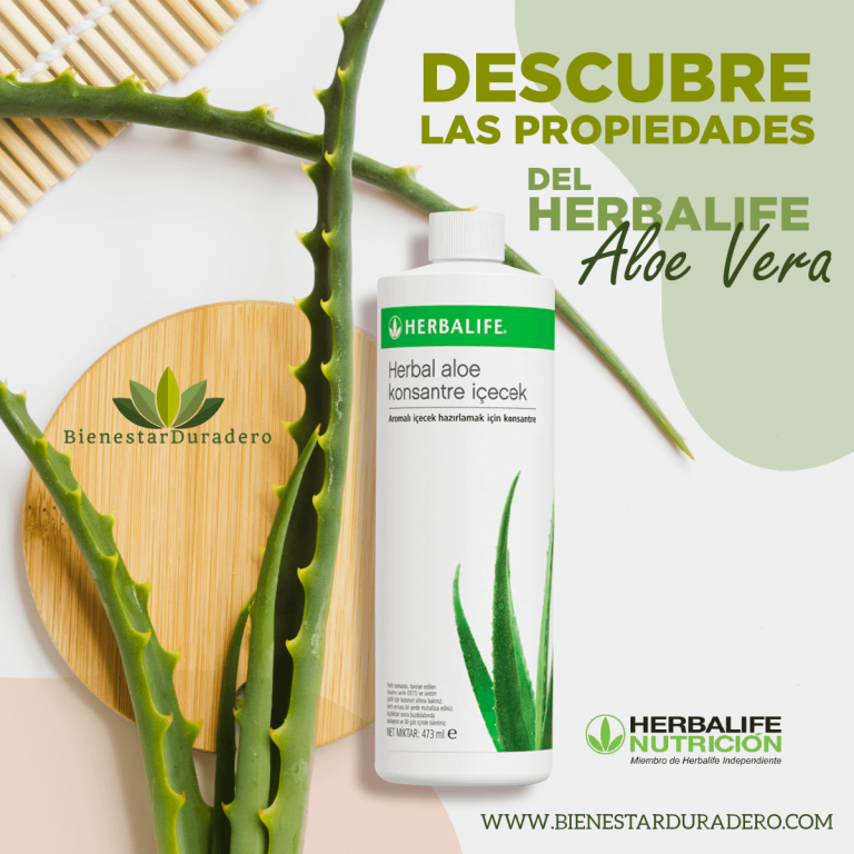 Portada de descubre las propiedades del herbalife aloe vera