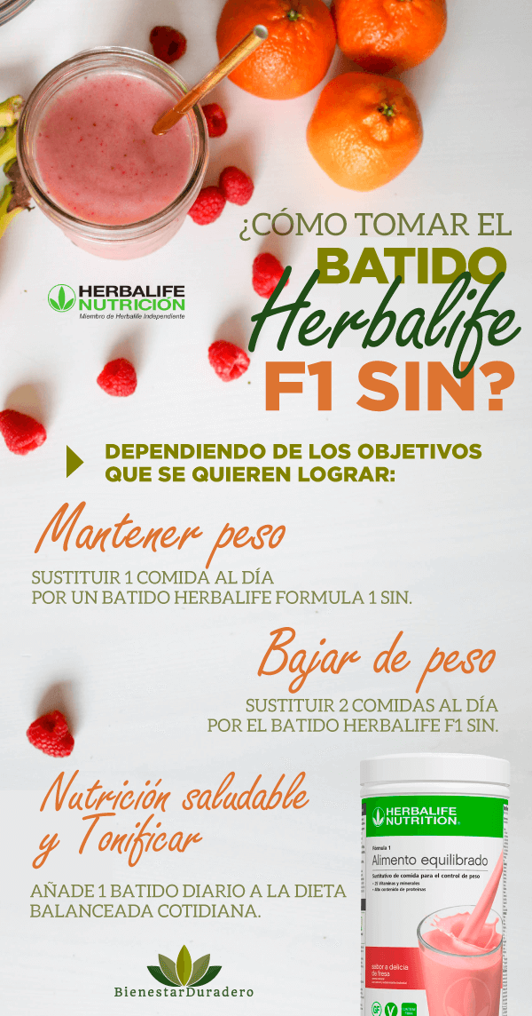 F1 Herbalife sin lactosa y sin gluten
